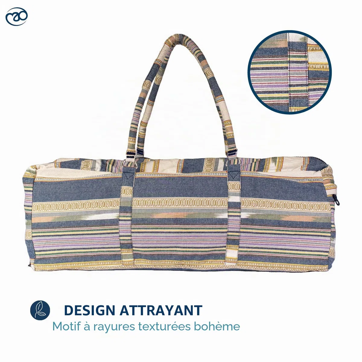 Yoga-Mad Sac de yoga de luxe | Sac de yoga entièrement zippé avec poches de rangement | Sac unisexe pour pilates, tapis et accessoires de yoga | Convient pour pilates, yoga, gym, convient à la plupart