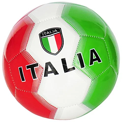 Ballon DE Foot Italie Taille 5 Couleur Vert/Blanc/Rouge - IDÉE Cadeau