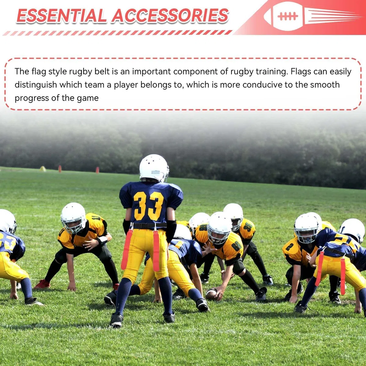 HERCHR 10Pcs Drapeau De Taille, Kit de Jeux de Football Avec Drapeau Réglable 5Pcs Ceintures de Football Drapeau de Taille de Jeu Sport de Course pour Formation des Jeunes et Adultes