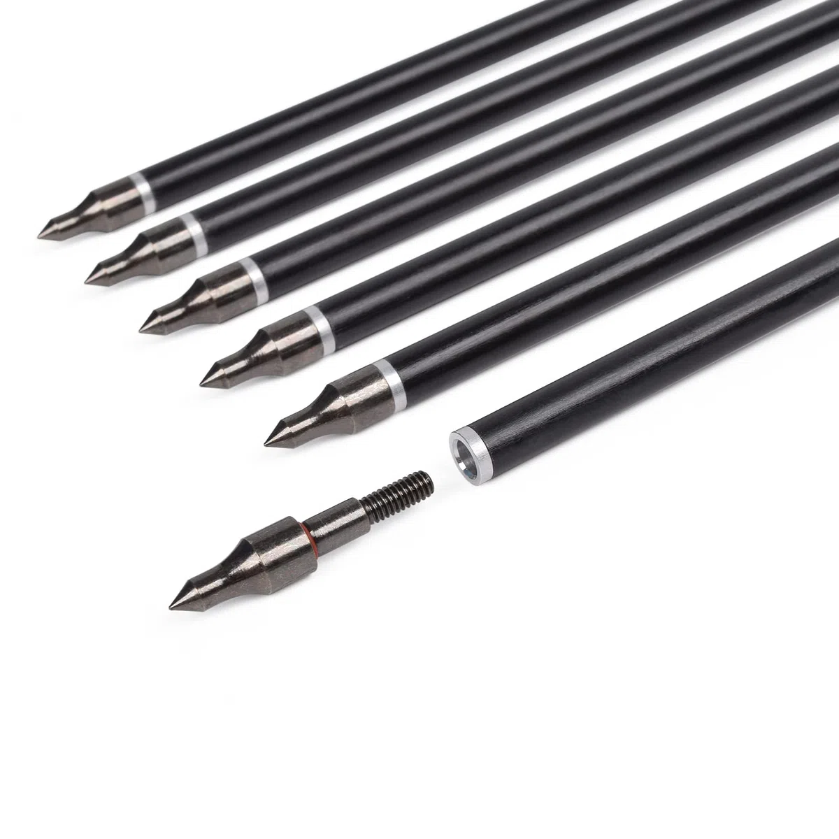NIKA ARCHERY 12 Pièces Boulons d'arbalète Flèches en Fibre de Verre 14'' 16'' avec ailettes de 3 Pouces pour la Chasse à l'arbalète