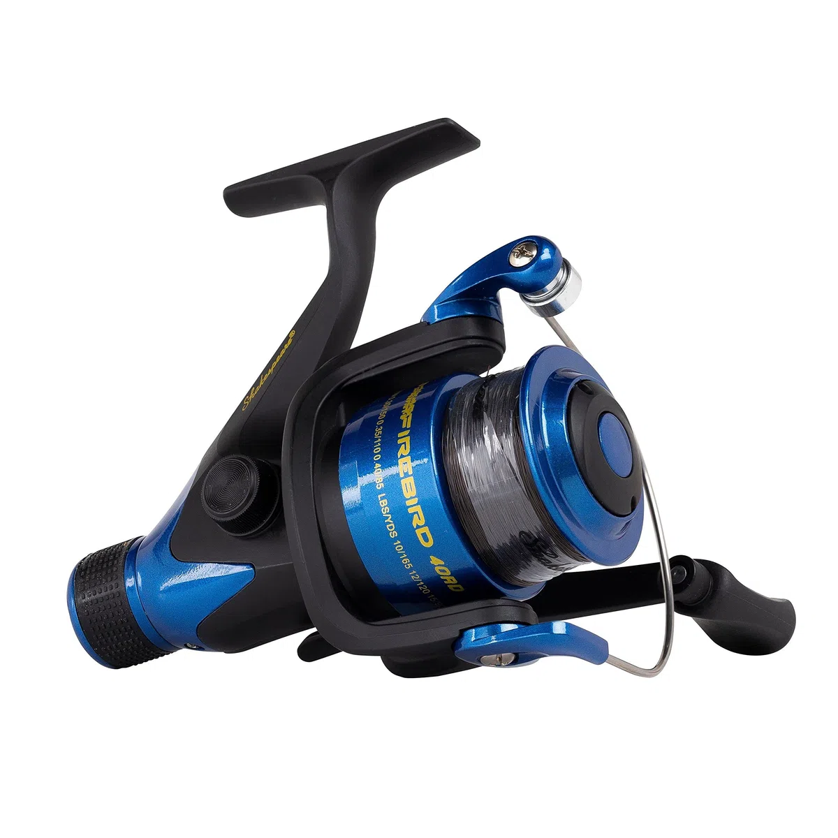Shakespeare Firebird Spinning Reel - Moulinet léger avec poignée et Bobine en Graphite, Conception à roulement à Billes pour la pêche en Eau Douce - Tailles Multiples