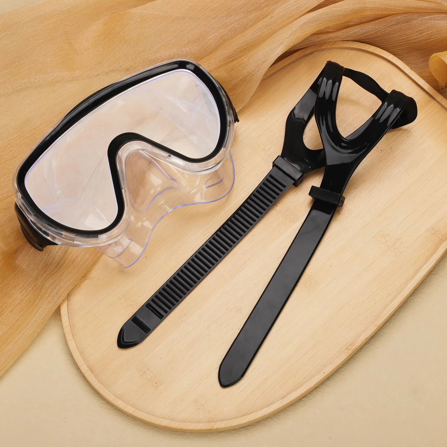 XIHIRCD 2pcs Sangle Masque Plongée, Sangle Masque Plongée Sangle de Masque de Snorkeling Remplacement Sangle de Masque en Silicone Universelle pour Plongée Natation Snorkeling(Noir)