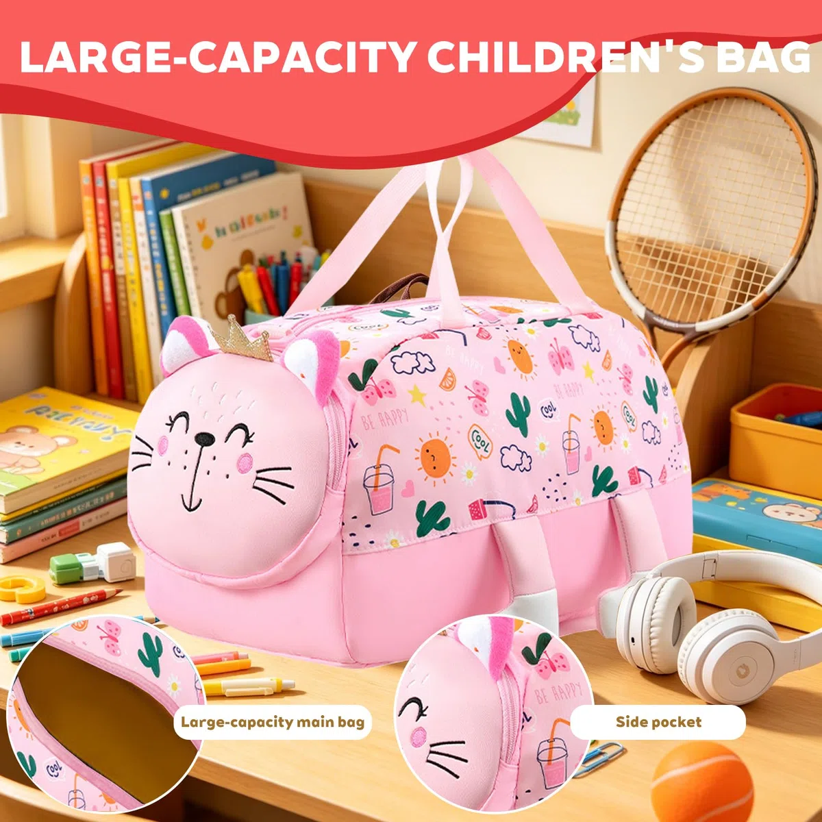 Sac de Sport Enfant, 21L Imperméable Sac de Voyage, Sac de Voyage Léger Résistant, Sac Weekend Enfant pour Fitness, Danse, Natation, Voyages