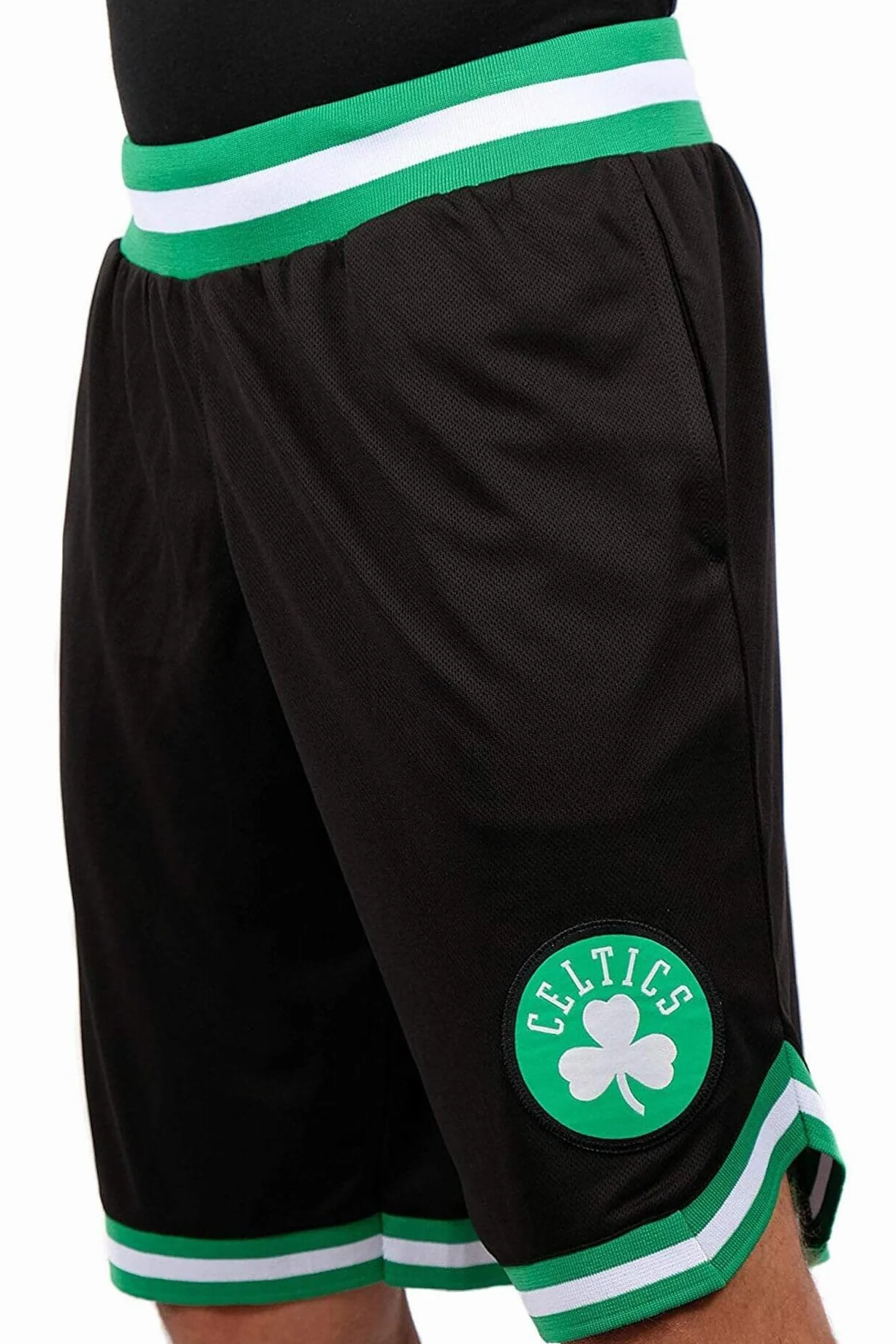 Unk NBA Short de Basket pour Homme GSM3547F avec Logo de l'équipe NBA tissé en polymaille, Noir, Taille XL