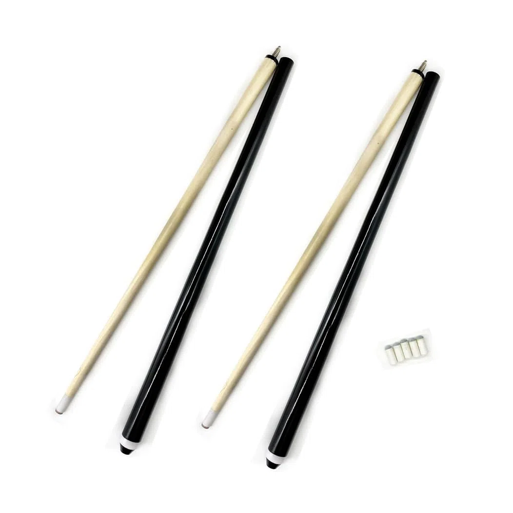 2PCS Queues de Billard 120cm 12oz Pointe 12.5mm pour Enfant et Adulte Courte Snooker Bois de frêne Queues pour Les Petits espaces et Les Adolescents