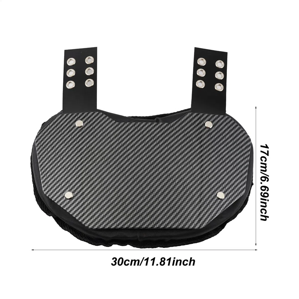 Plate arrière de Football - Arrière arrière de Football Professionnel pour - Tampons arrière inférieurs, Protecteur arrière arrière arrière, Coquille extérieure Dure avec Sangle en Nylon régla