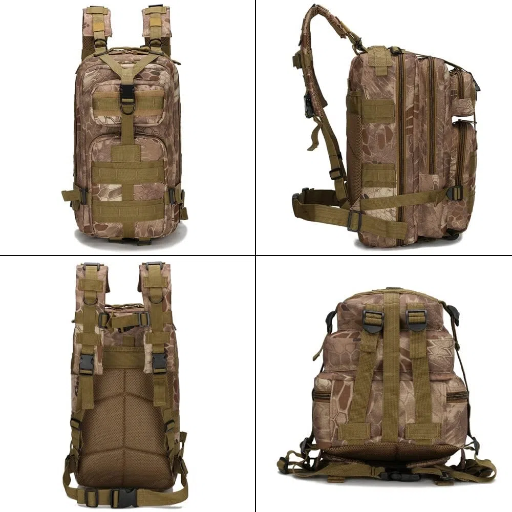 Lawaia 30L Sac à Dos Style Militaire, Sac À Dos Multifonction Molle Assaut Pack Tactique Combat Sac à Dos pour Trekking Randonnée Camping Pêche Escalade Alpinisme ou Utilisation Quotidienne