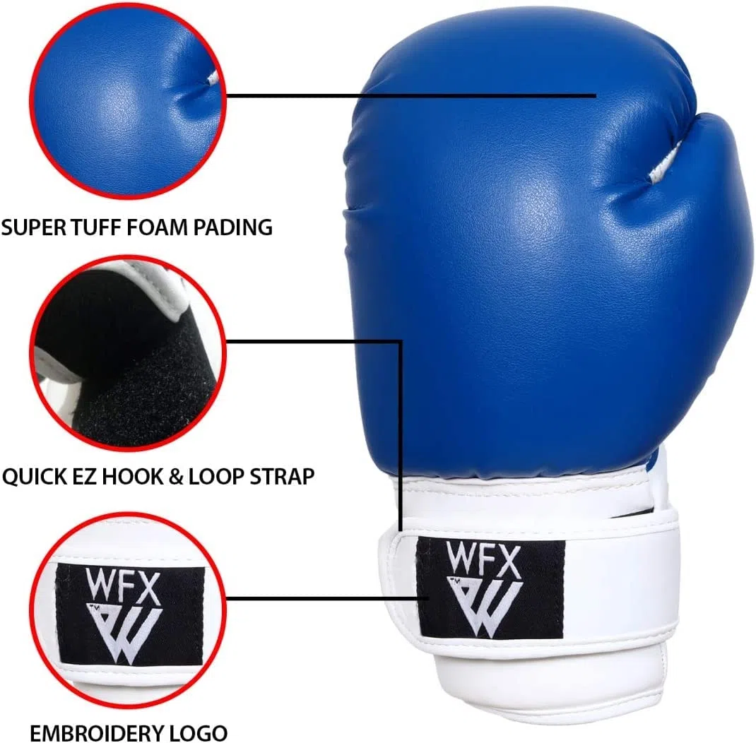 Gants de Boxe pour Enfants pour Arts Martiaux, Sparring, Gants en Cuir très résistant pour entraînement MMA, Sac de Frappe, Muay Thai, Kick Boxing, garçons et Filles