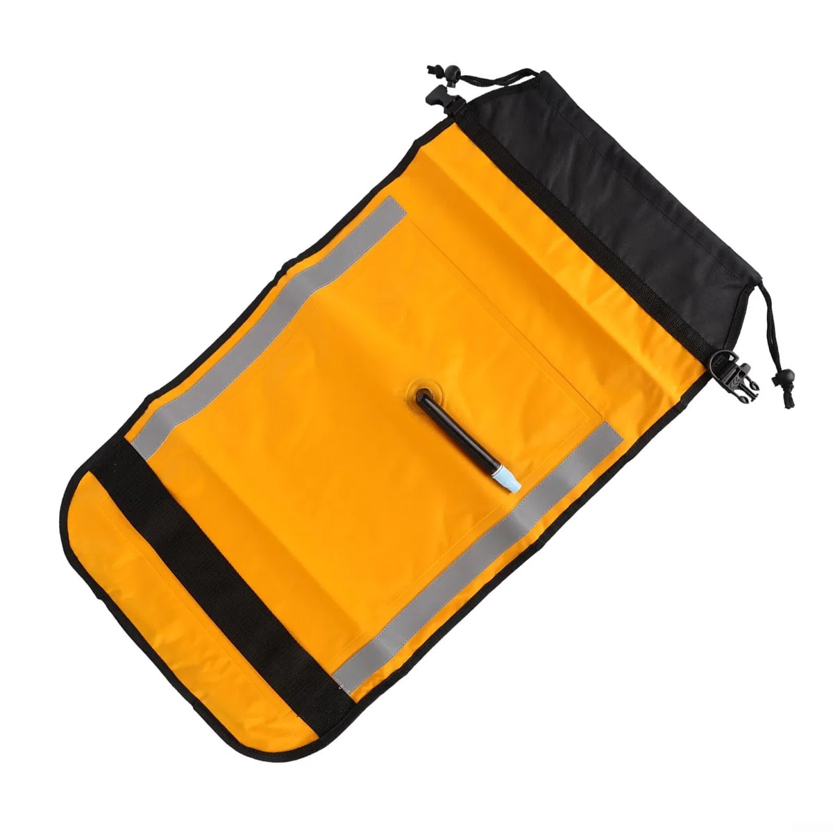Sac de flotteur de pagaie, 1 sac de pagaie gonflable pour canoë, bateau, dispositif d'auto-sauvetage avec haute flottabilité et boucle à dégagement rapide, jaune vif pour canoë et rafting