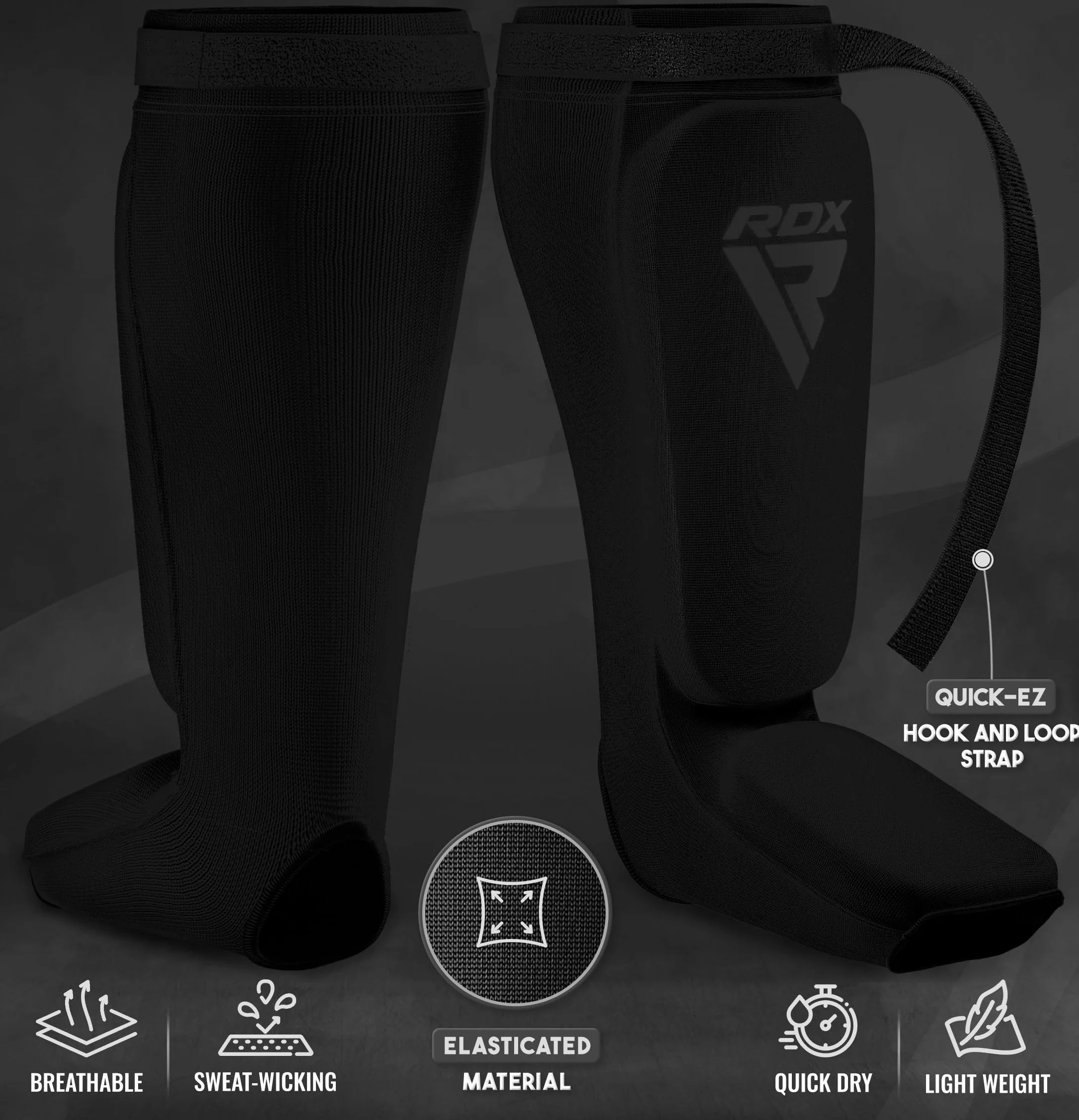 RDX Boxe Protège Tibia Pied MMA Cheville Kick Boxing Karate (CE Certifié Approuvé par SATRA)