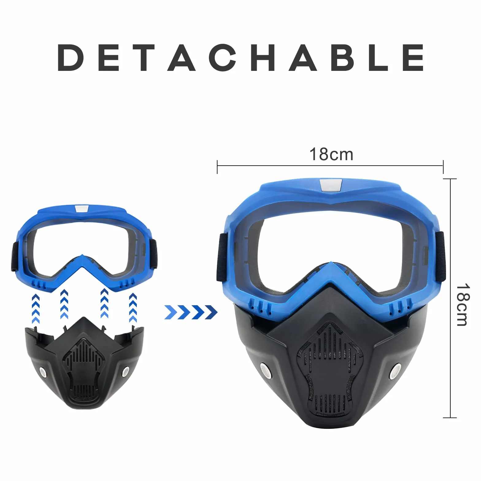2 Packs de Masques Tactiques à Lunettes détachables compatibles avec Les Nerf Rival, Apollo, Zeus, Khaos, Atlas, Artemis Blasters Rival Mask