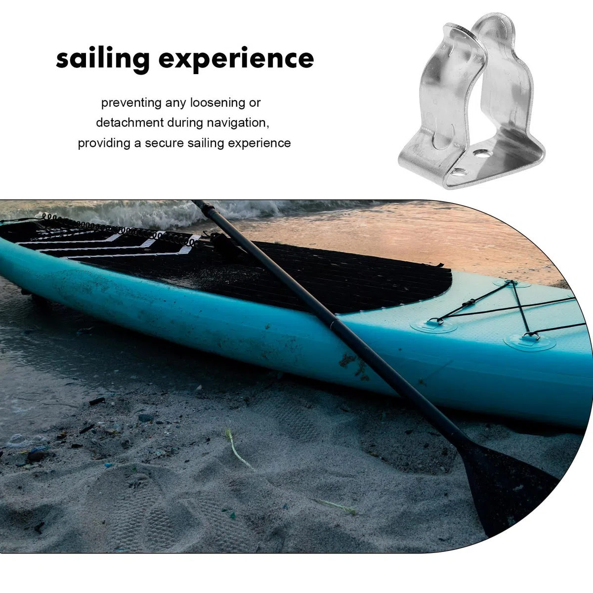 IMIKEYA Supports de Rames à Clipser en Acier Inoxydable Argenté, Pince à Ressort Marine Polyvalente, Lot de 4 Pièces pour Fixer Les Dames de Nage en Voyage en Mer
