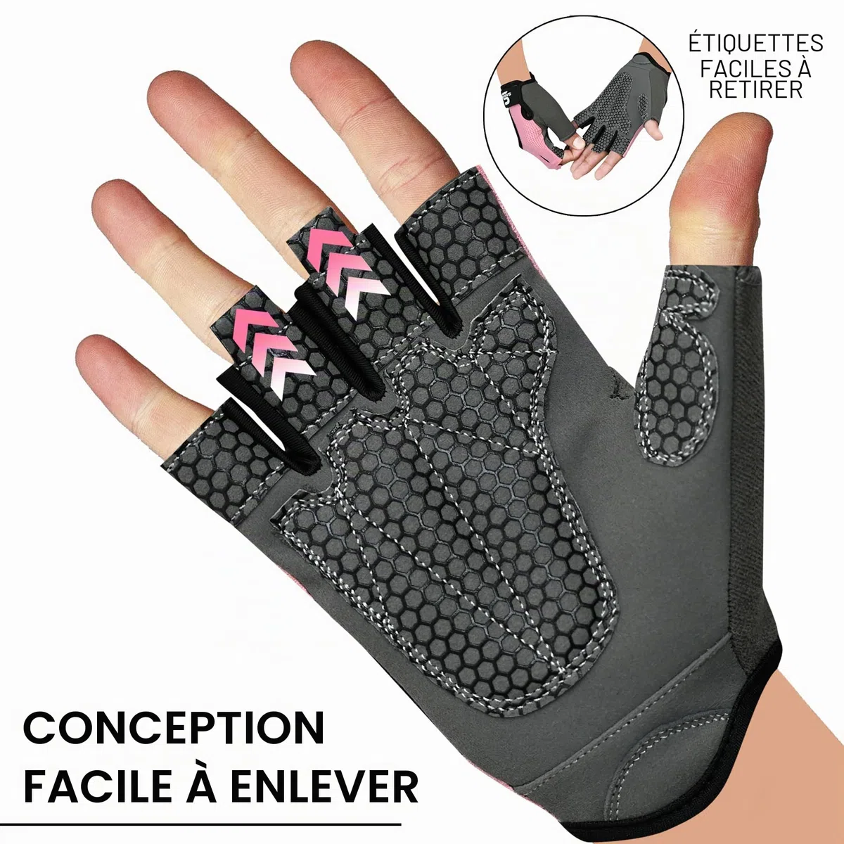 SAWANS Gants d'haltérophilie pour homme et femme - Gants d'entraînement de fitness pour femme - Respirants et antidérapants - En silicone rembourré - Protection de la paume - Pour exercice,