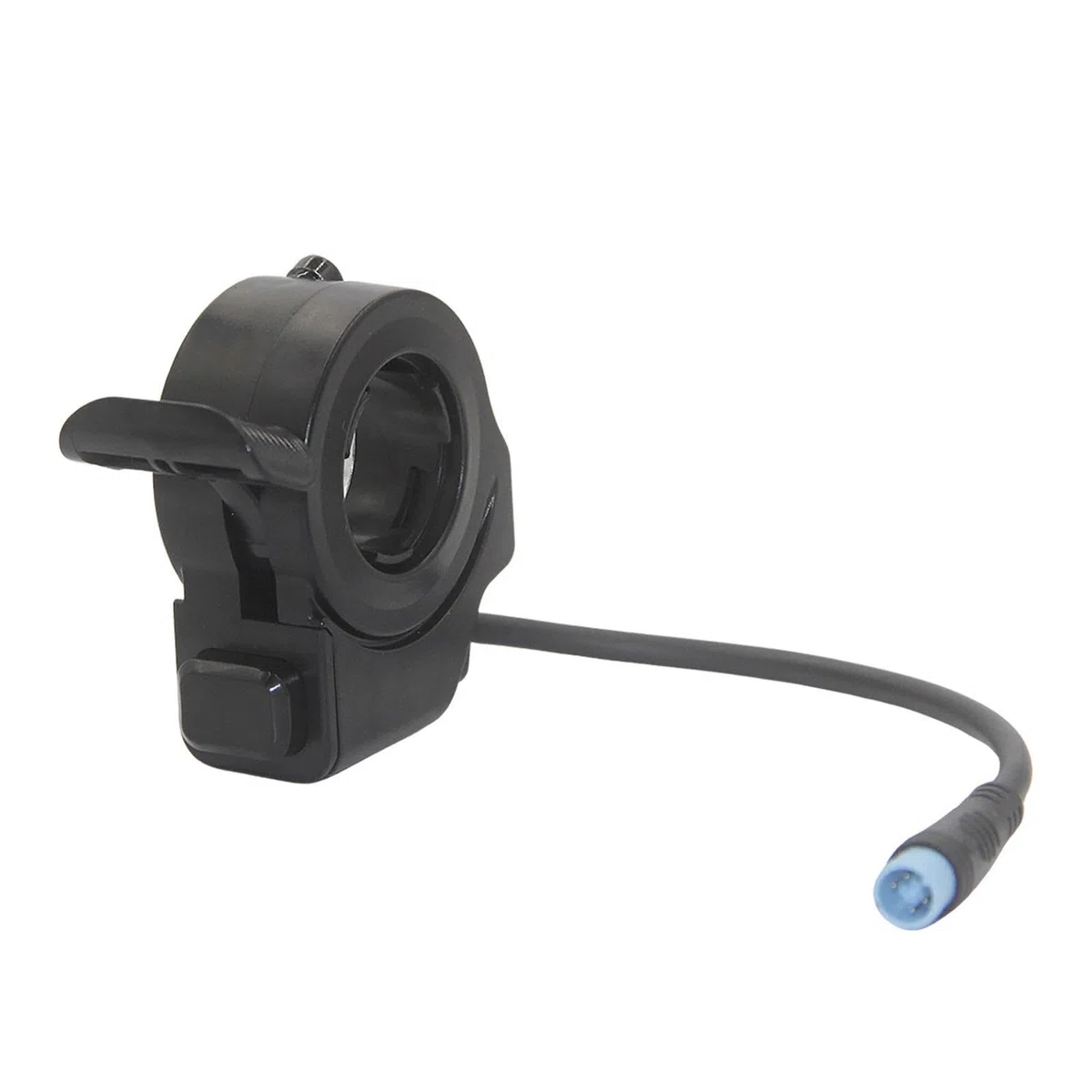 F Fityle Manette à 4 Broches pour Vélo Électrique, avec Système de Verrouillage, Accélérateur à Pouce Remplacement Direct, Installation Facile, Compatible la Plupart des Vélos