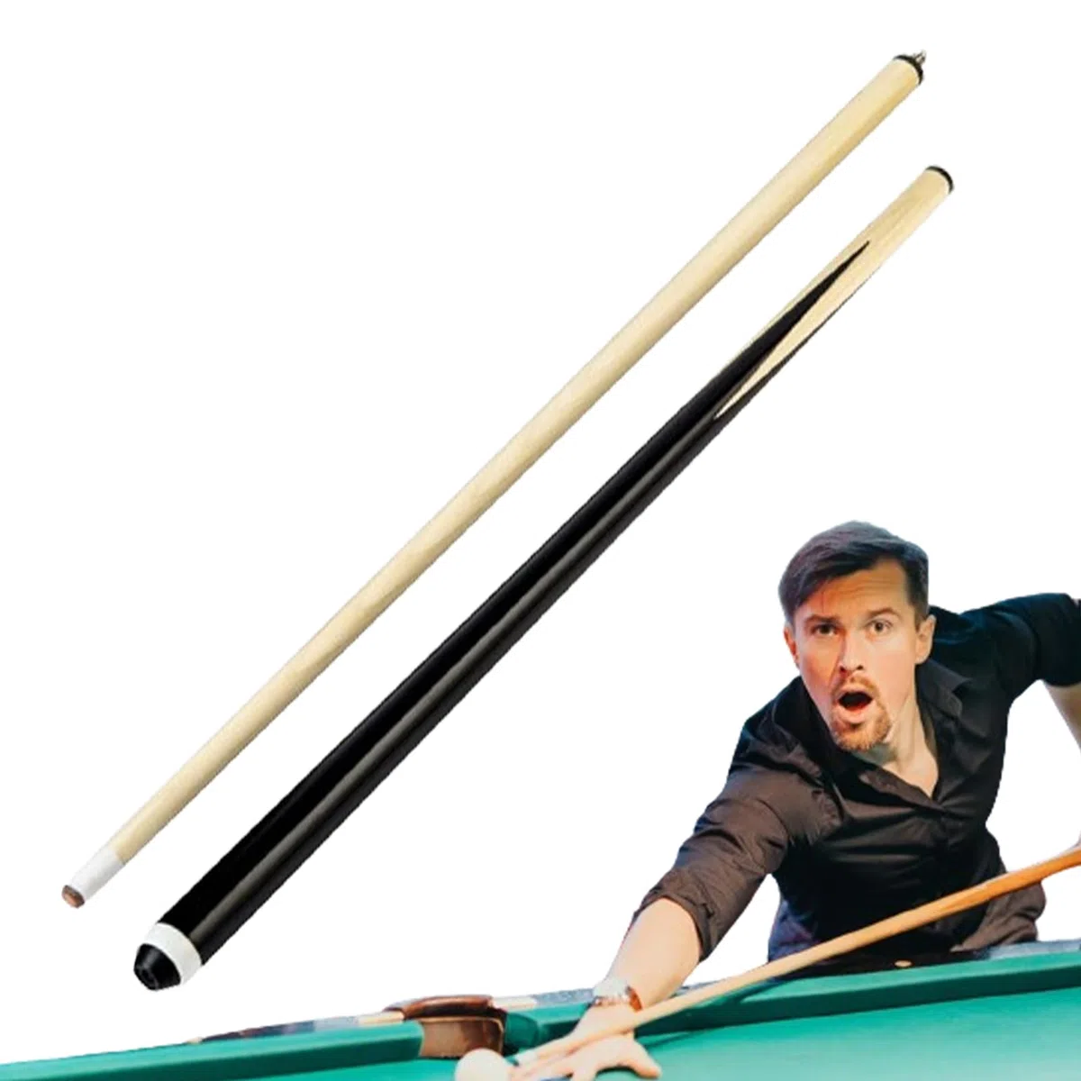 Bâtons de queue de billard professionnels en bois d'érable - 145 cm - Ergonomique - Fournitures de billard en bois d'érable professionnel - Fournitures de billard élégantes pour la pratique des matchs