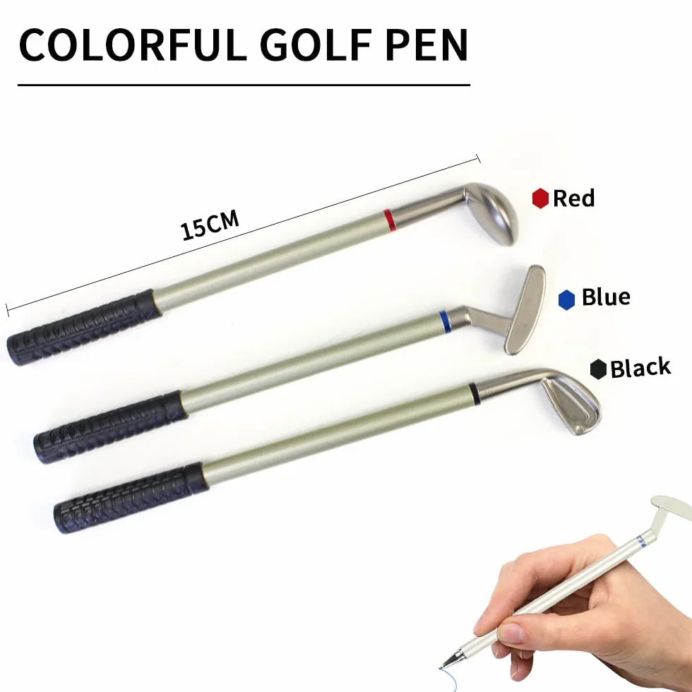 Kofull Cadeaux de Golf Gadgets de Mini Clubs de Golf Porte-Stylo de Golf avec 3 stylos de Club de Golf