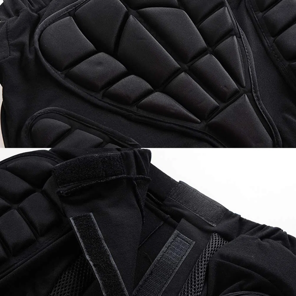 Unisex Confortable Respirant Antichoc Résistant à l'usure Short de Protection, Protection Hanche pour Cyclisme Rouleau Patinage Moto Sport Noir M