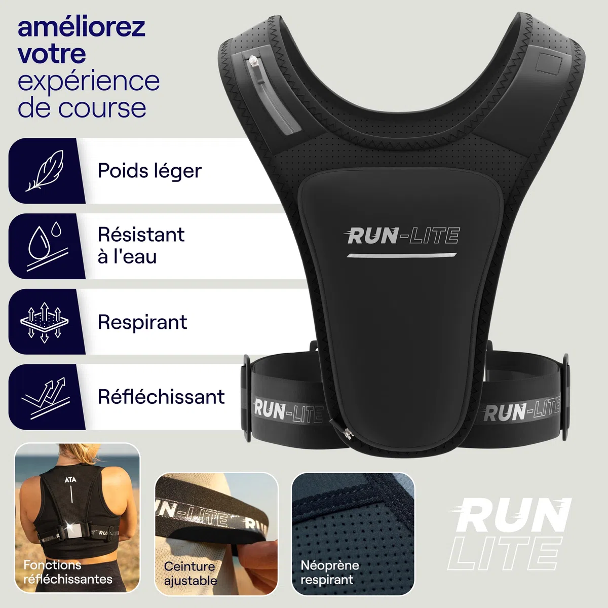Brassard Running Téléphone – Support Smartphone Stable sans Rebond, Pochette Étanche, Réglable et Réfléchissant – Porte Téléphone Course à Pied Unisexe (Jusqu’à 6,8”)
