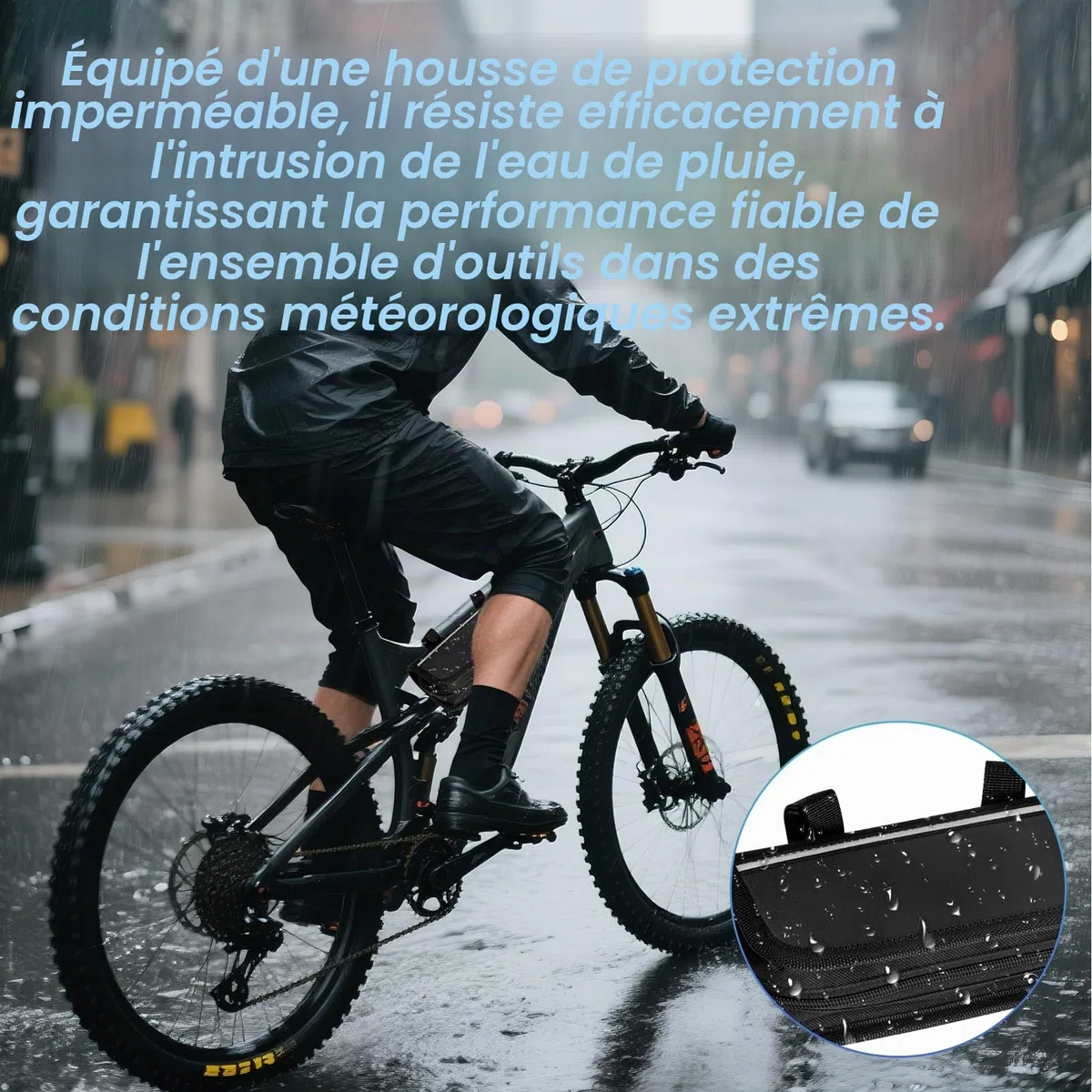 Kit de réparation vélo 34 pièces, Kit Crevaison Velo, ensemble d'outils multifonctions 16 en 1 avec housse étanche, mini-pompe comprenant tous les accessoires nécessaires pour le vélo.
