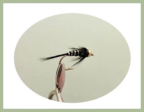 Troutflies UK Nymph Flies Assortiment de 24 nymphes tête dorée pour pêche à la truite 8 variétés 10/12