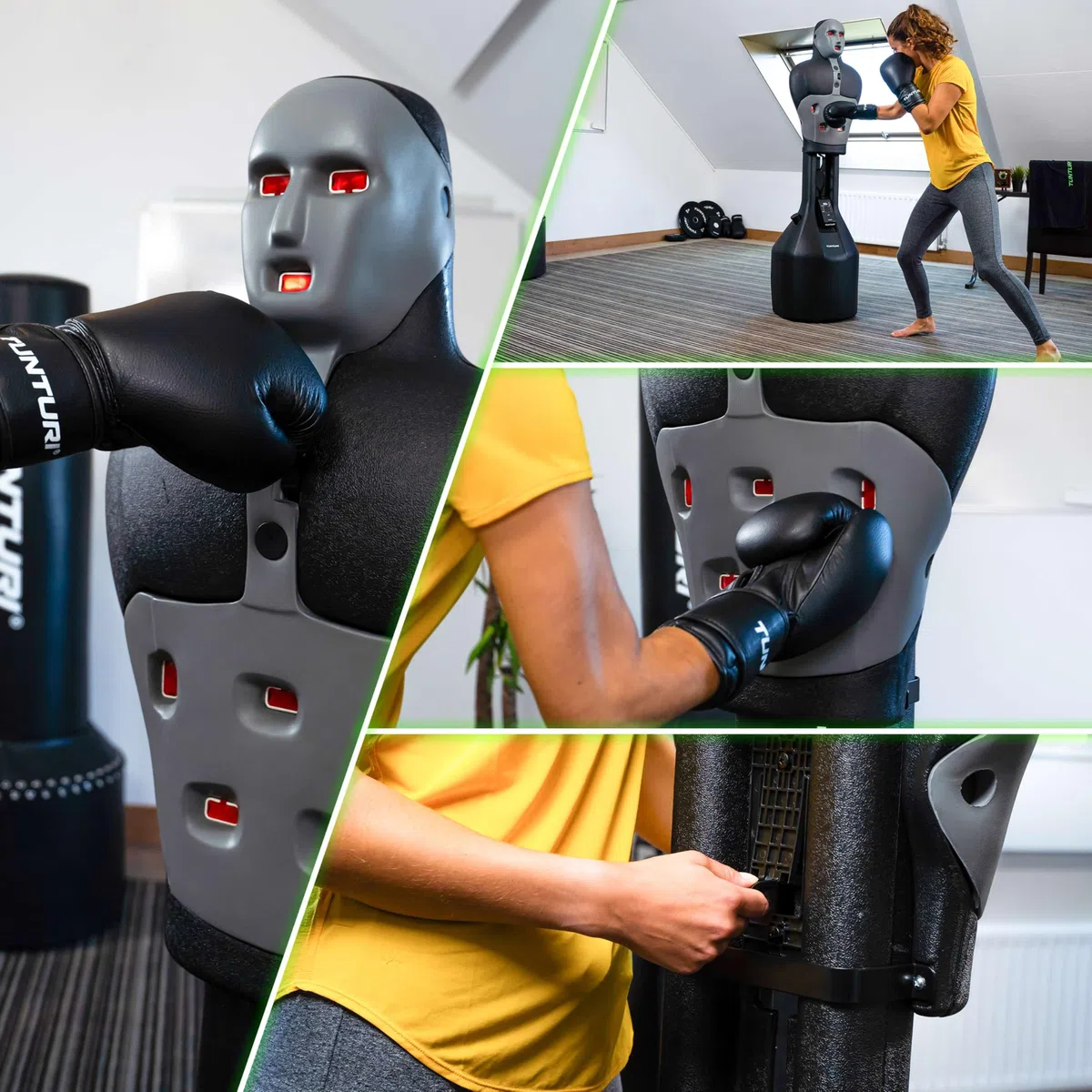 Tunturi Mannequin de Boxe Sac de Frappe sur Pied - Punching Ball pour Adulte