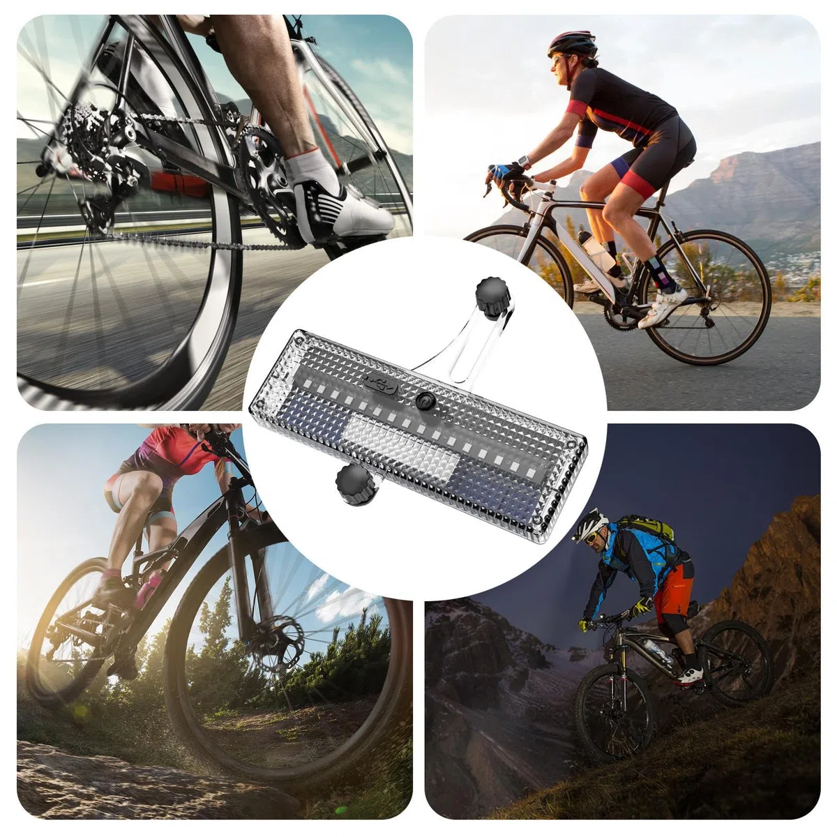 Lumières pour Rayons De Vélo | 16 LED Réchargeables pour Roues De Vélo,Lumière de Sécurité Colorée à Activation Automatique pour Cyclisme - Accessoires Extérieurs et Adultes
