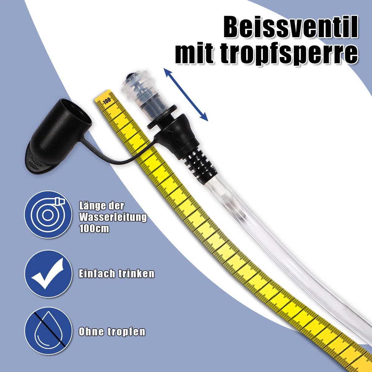 Vessie d'hydratation 2l sans BPA |Système d'hydratation pour Sac à Dos avec Tuyau d'hydratation|Vessie d'hydratation Poche d'hydratation
