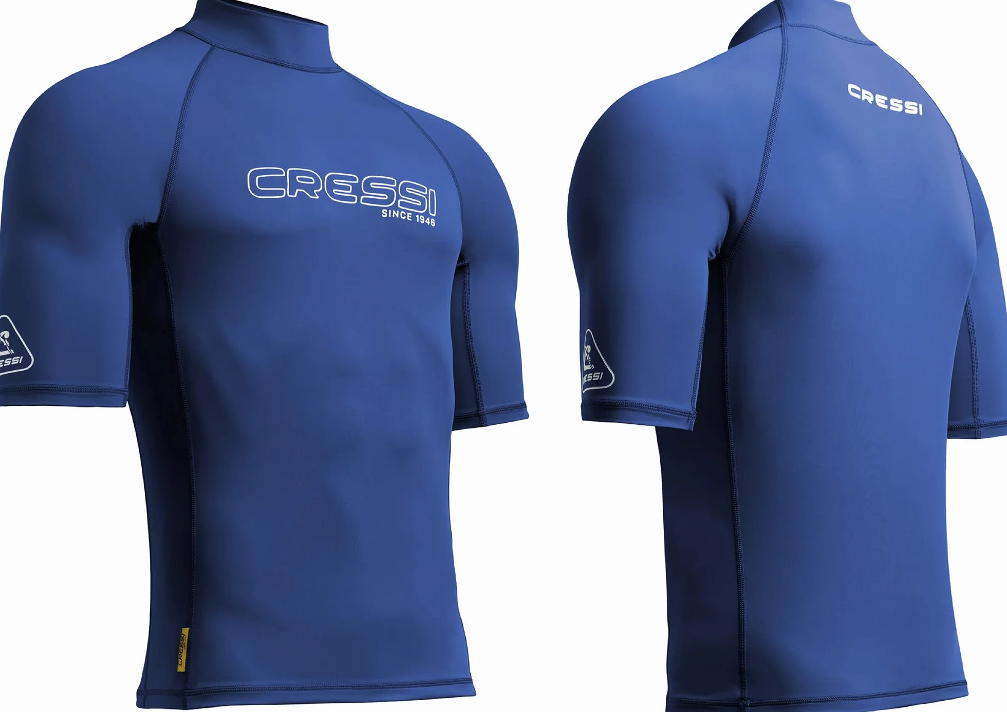 Cressi Depuis 1946 - Sentinel Man - Rash Guard Manches Courtes Protection Solaire UPF 50+ Séchage Rapide Natation Surf Plongée Pêche Plage Piscine et Sports Nautiques - Homme