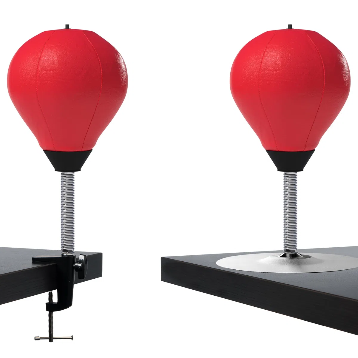 Mini sac de frappe anti-stress avec pince de table et ventouse - Sac de frappe suspendu ou debout - Punchingball / Wutball / Ballon de réflexe / Coussin de colère pour enfants et adultes