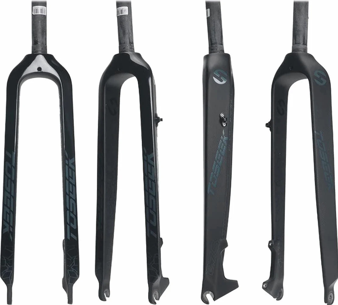 Fourche Rigide De Vélo Fourche Avant De Vélo Entièrement en Carbone 3K Frein À Disque Fourche Dure Fourche De Vélo VTT Accessoires De Vélo Droit 26/27,5/29 "Pouces A,26inch