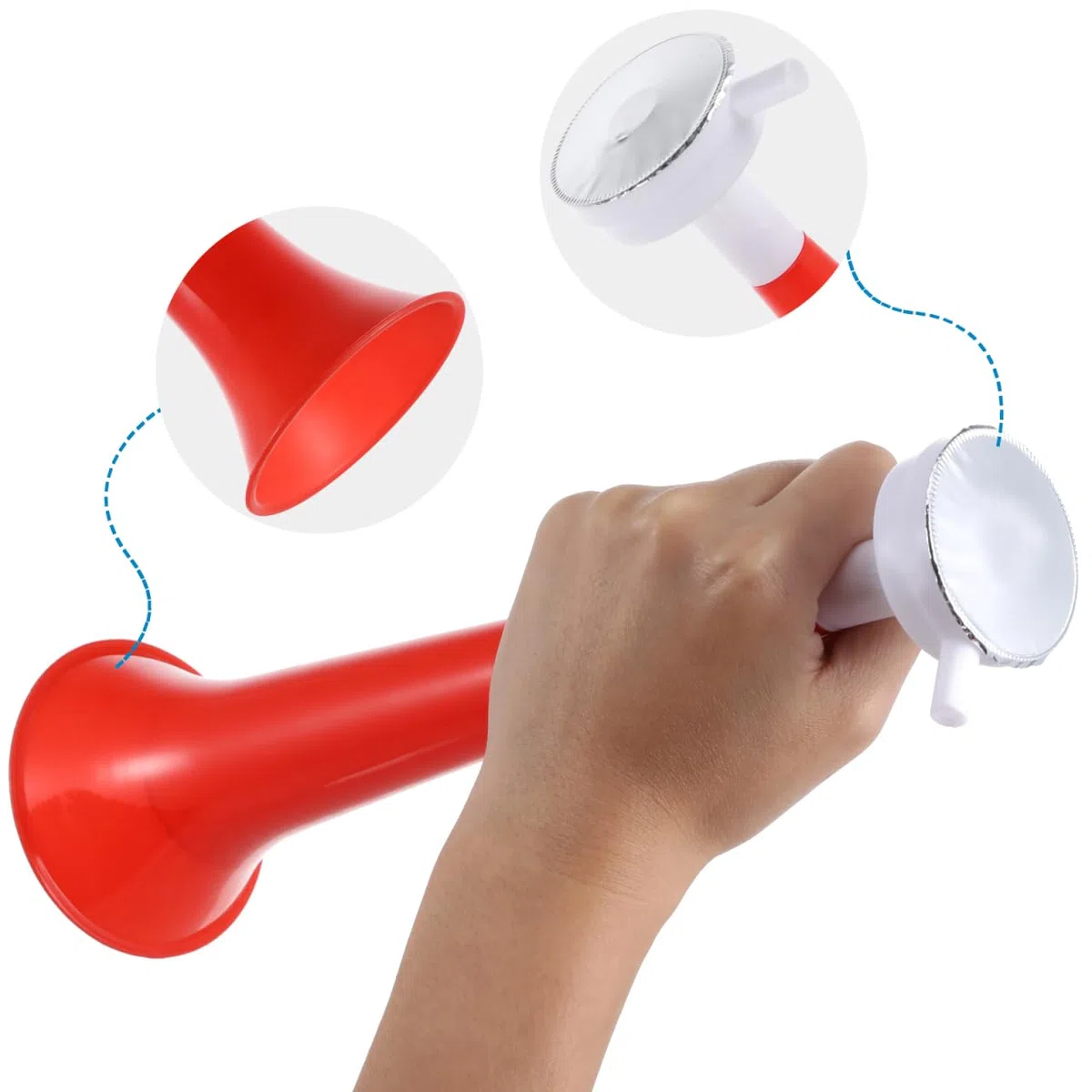 Didiseaon Lot de 10 trompettes sonores de 27 cm - Trompette de match mégaphone - Corne de pom-pom girl - Accessoires de pom-pom girl (couleur aléatoire)