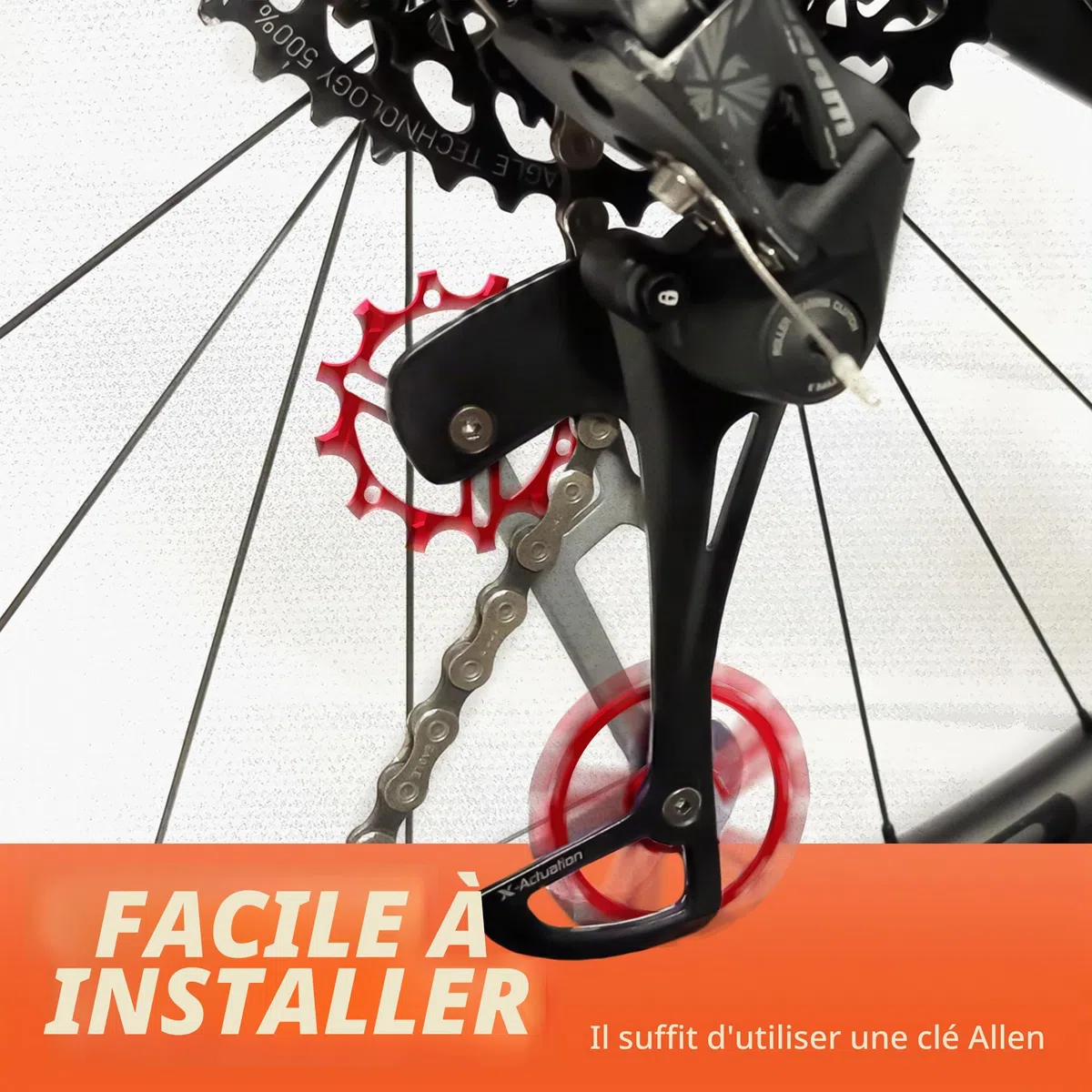 IMPALAPRO - Lot de 2 Galets de Dérailleur Céramique 12T-14T en Aluminium CNC 7075 pour 9-12V