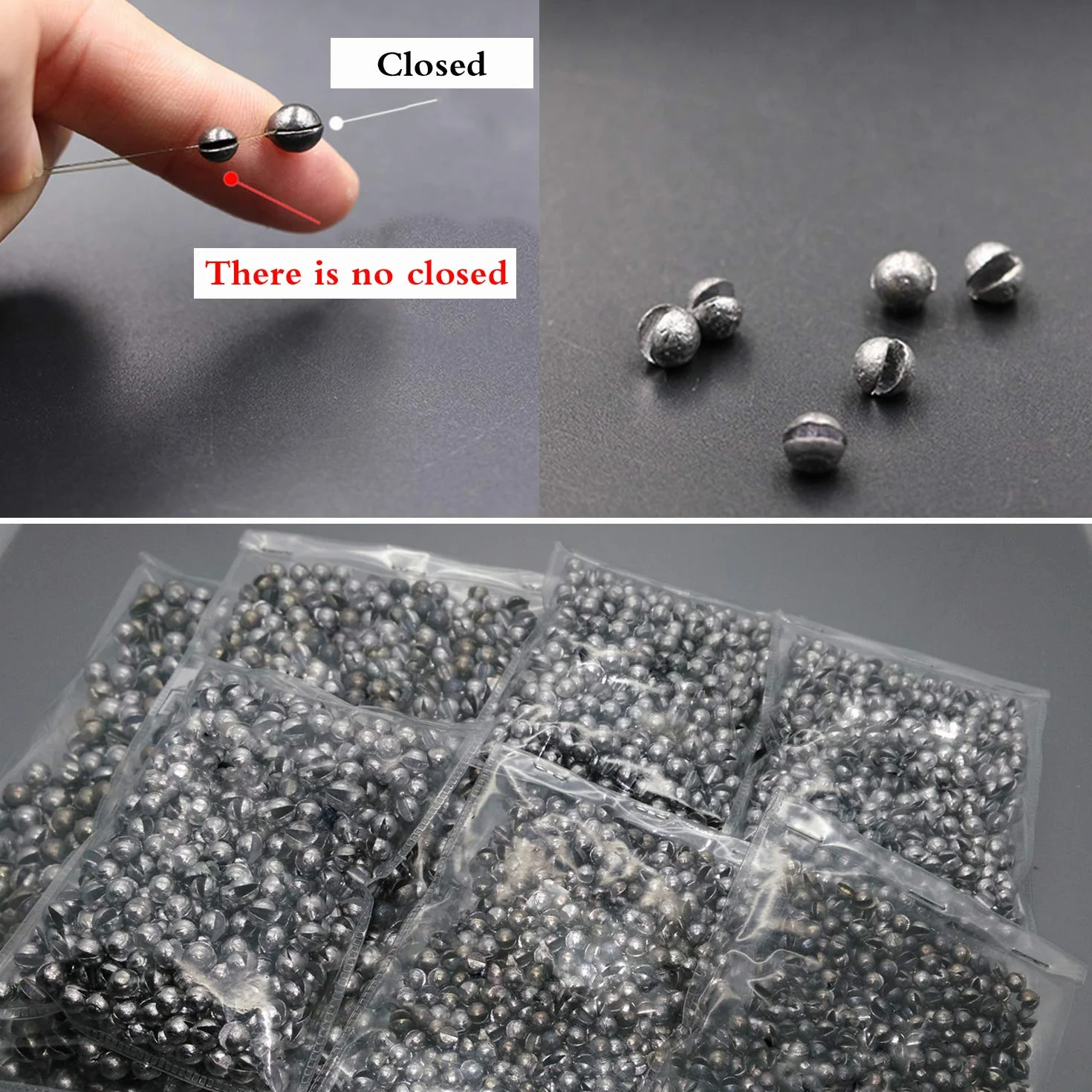 LSHEL Lot de 500 Plombs de Pêche Amovibles 0.8g
