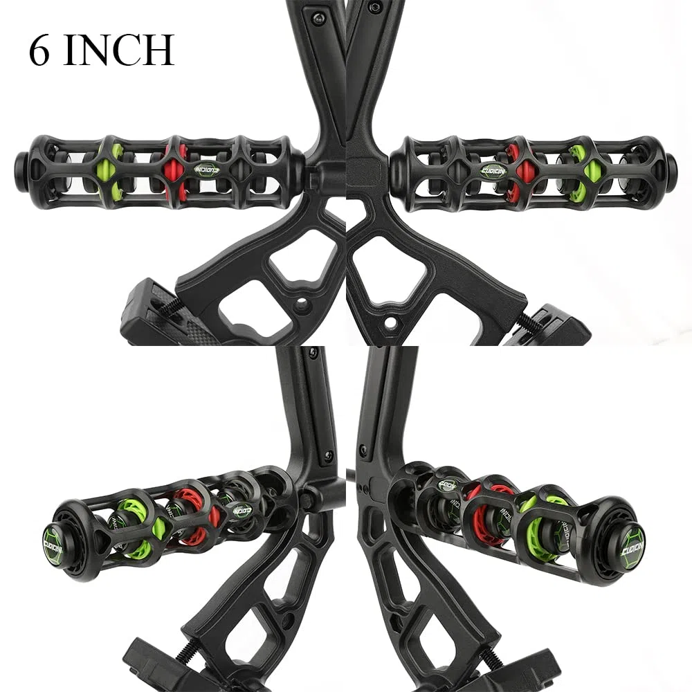 wolfman Tir à l'arc 4/6 Pouces Stabilisateur d'arc Amortisseur Harmonique Silencieux D'Amortissement Réduction Vibrations pour Arc à Poulies Accessoires de Chasse