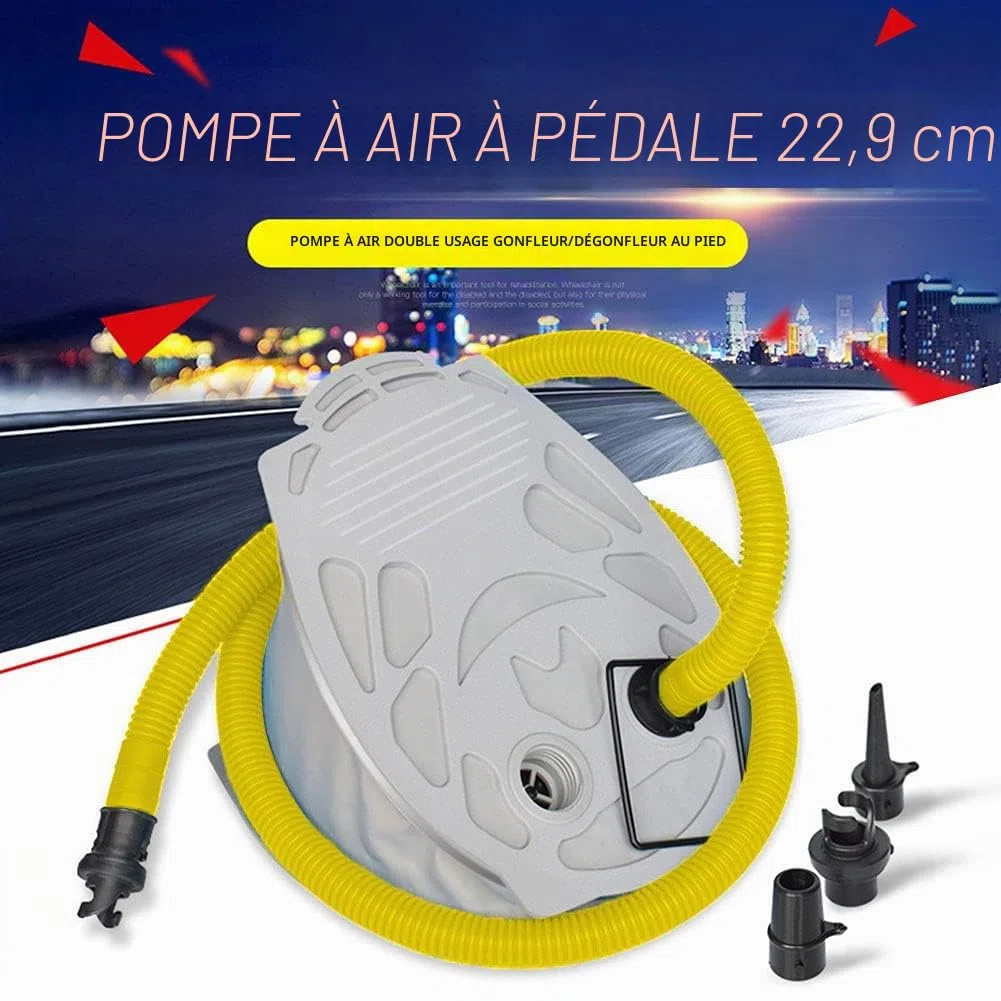 Pompe à pied pour canoë kayak, bateau gonflable portable et matelas gonflable