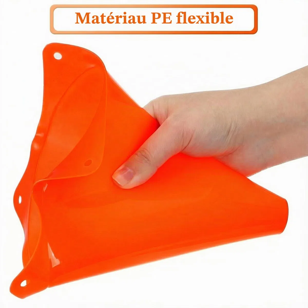 Lot de 40 cônes d'entrainement en Plastique pour activités de Plein air et événements festifs Orange 17,8 cm