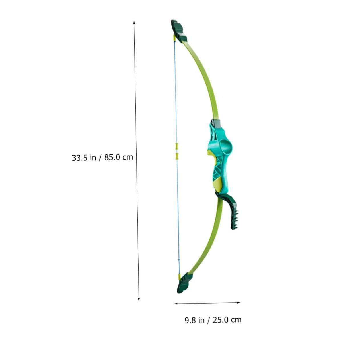 BESPORTBLE Ensemble de Jeu Arc et Flèches Corde Réglable pour Garçon et Filles Jouet Sûr et Flèches à Ventouse en Abs Vert pour Divertissement Extérieur