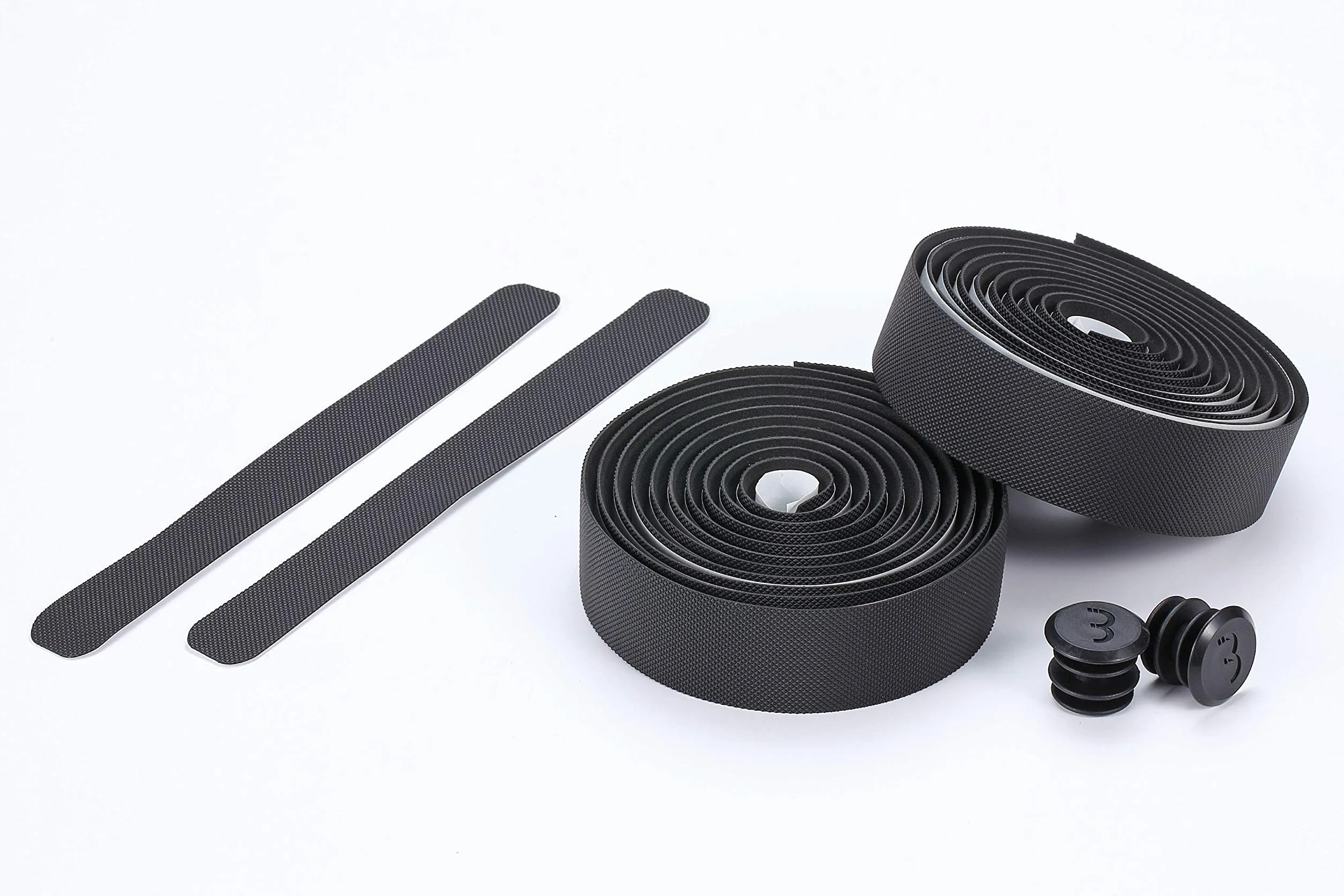 BBB Cycling GravelRibbon Ruban de Guidon pour Vélo | pour Vélo Gravel et Vélo de Route | Prise Solide et Absorption des Chocs | Bouchons de Guidon Inclus | Noir | BHT-16