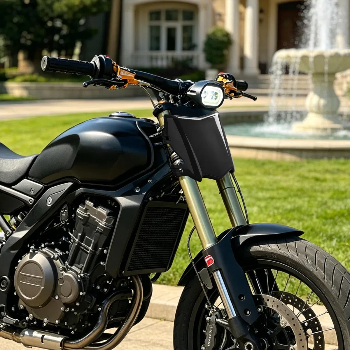 Plaque d'immatriculation avant pour moto tout-terrain électrique | Plaque d'immatriculation incurvée noire personnalisée avec protection de câble, Surron LBX Talaria Sting MX3/R MX4 MX5 Talaria XXX