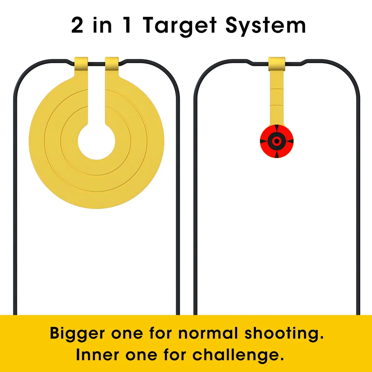 Cible de réinitialisation Auto-guérisante, Cible Gong de 20,32 cm, cibles de tir pour Fusil, Pistolet, Pistolet à air comprimé, Arme de Poing