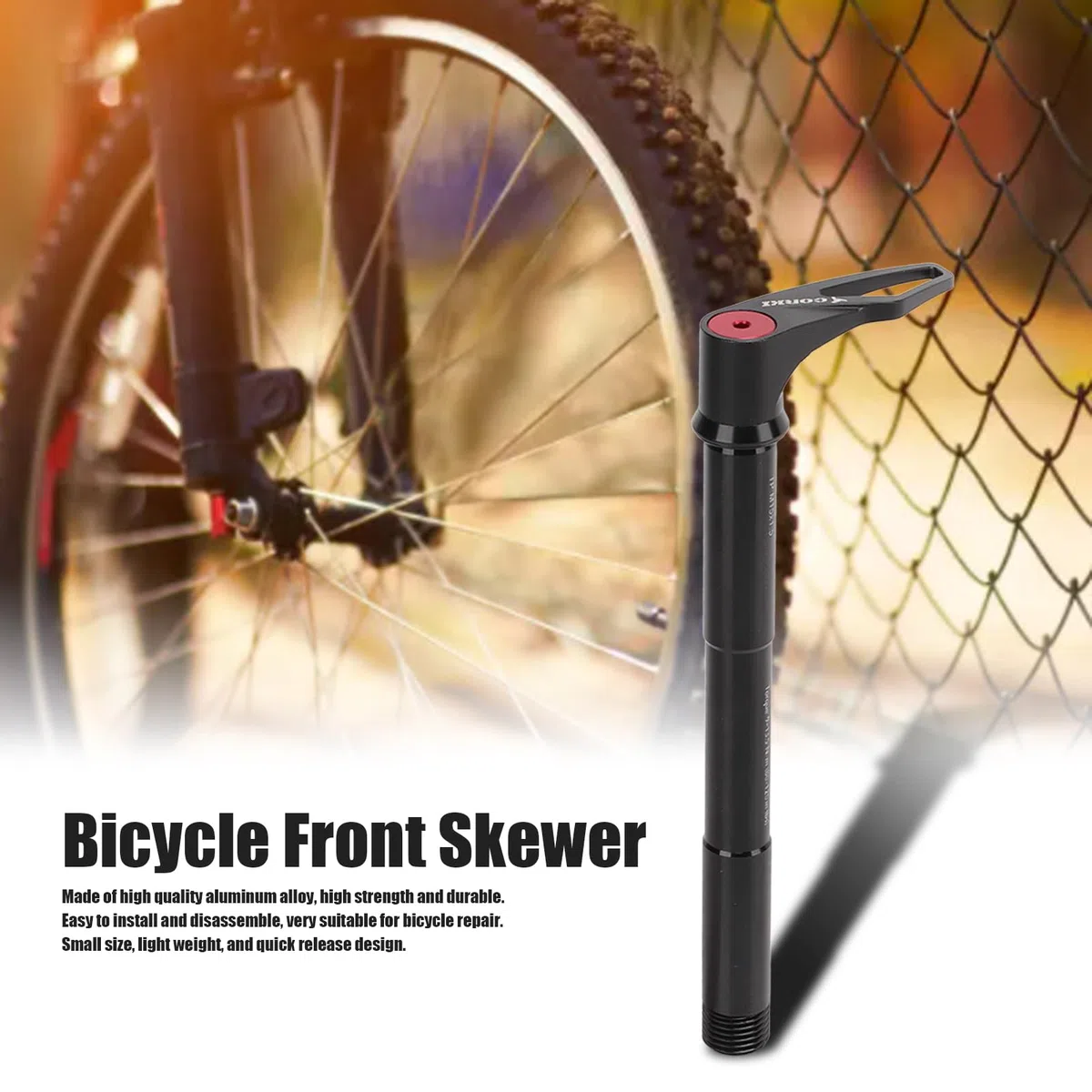 Brochette Avant De Vélo, Axe Traversant De Vélo Léger À Dégagement Rapide Pour Rockshox (L : 158 Mm)