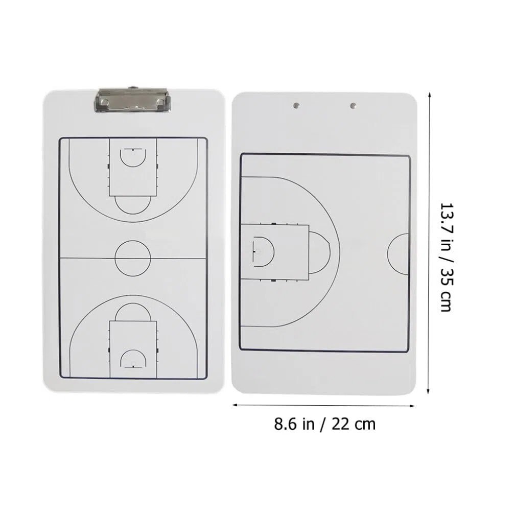 CLISPEED Support de de Basket- Options Marqueur Football Fichier Double Face Tableau Blanc Organisateur d'école Effacer Planches Serrage Écriture Coaching Sec cm Board Equipement Bureau pour