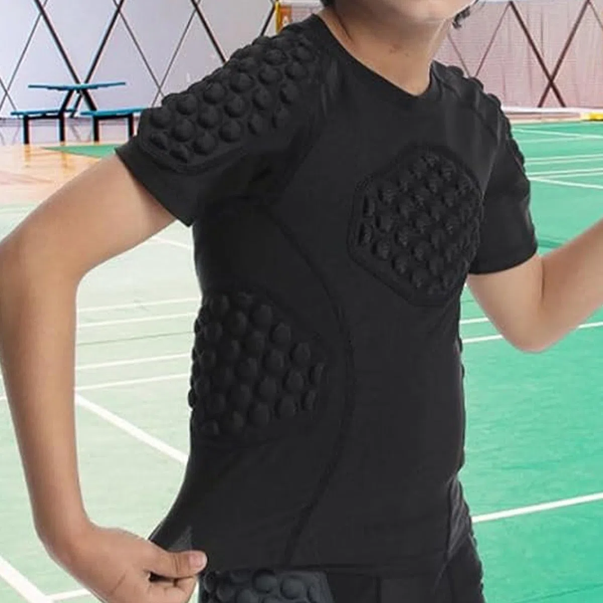 Protecteur de côtes de Football pour garçons rembourré, protège-Poitrine de Baseball pour Jeunes | Chemise de Protection rembourrée côtelée de Baseball,Chemises rembourrées pour à Manches