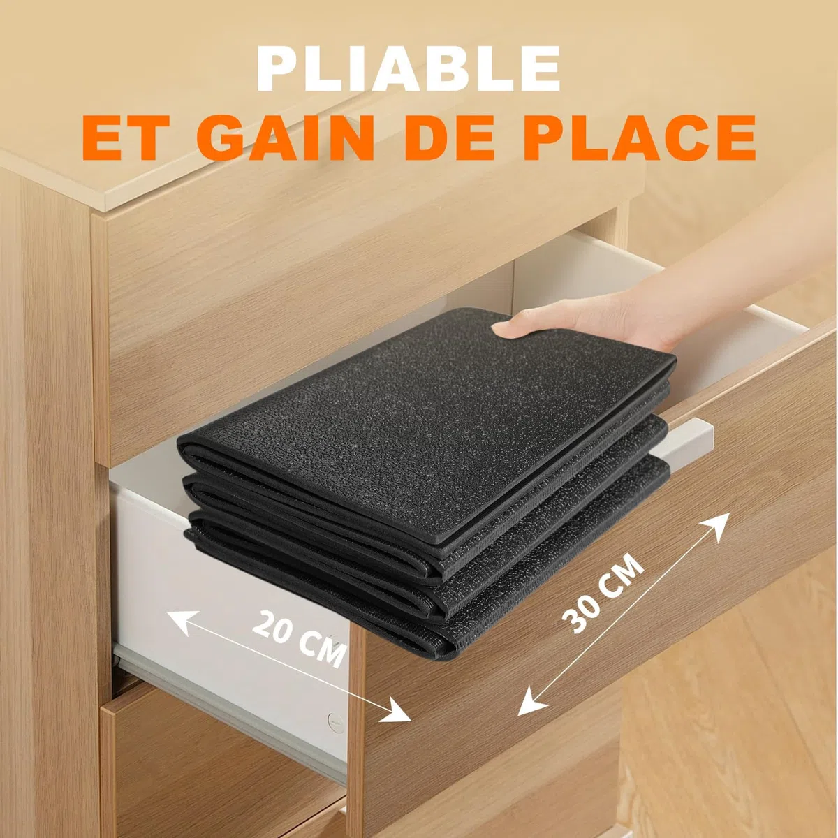 Stepwaver Tapis de Protection pour Appareils de Fitness –140x60cm 6mm épaisseur – Tapis de Sol en PVC Pliable,Antidérapant & Imperméable Convient pour Moquette & Parquet – pour Tapis de Course