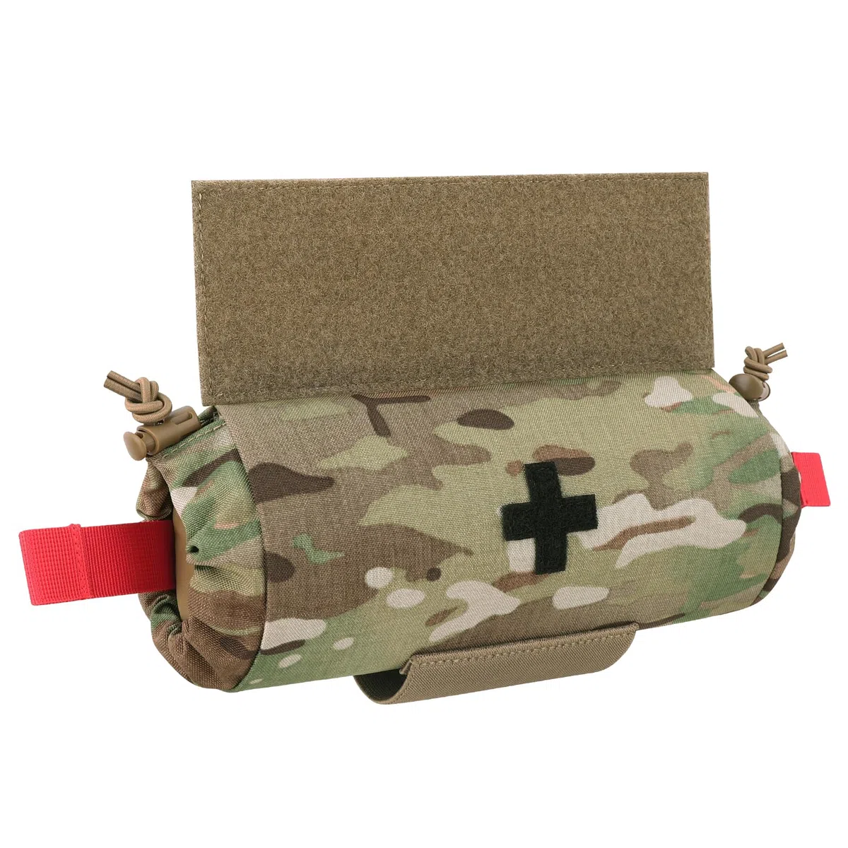 PETAC GEAR Pochette Tactique de Premiers Secours, Pochette Enroulable pour Sous-Bbdominaux EMT IFAK avec Crochet et Boucle pour Gilet JPC CPC AVS (MC)