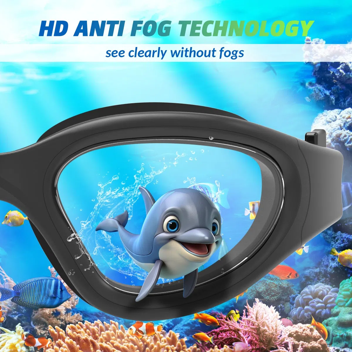 Lunettes de natation polarisées/non polarisées antibuée protection UV anti fuite silicone souple vision claire faciles à ajuster pour hommes femmes adultes et adolescents