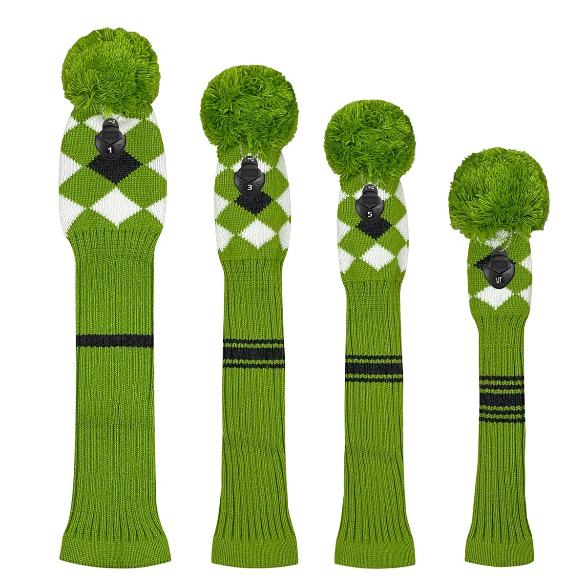 Scott Edward Lot de 4 Housses de Clubs de Golf pour Driver pour Fairways Hybrides/UT, Doux et Chaud, Garde Le Club Propre, Protège la tête du Club des Rayures et de la poussière