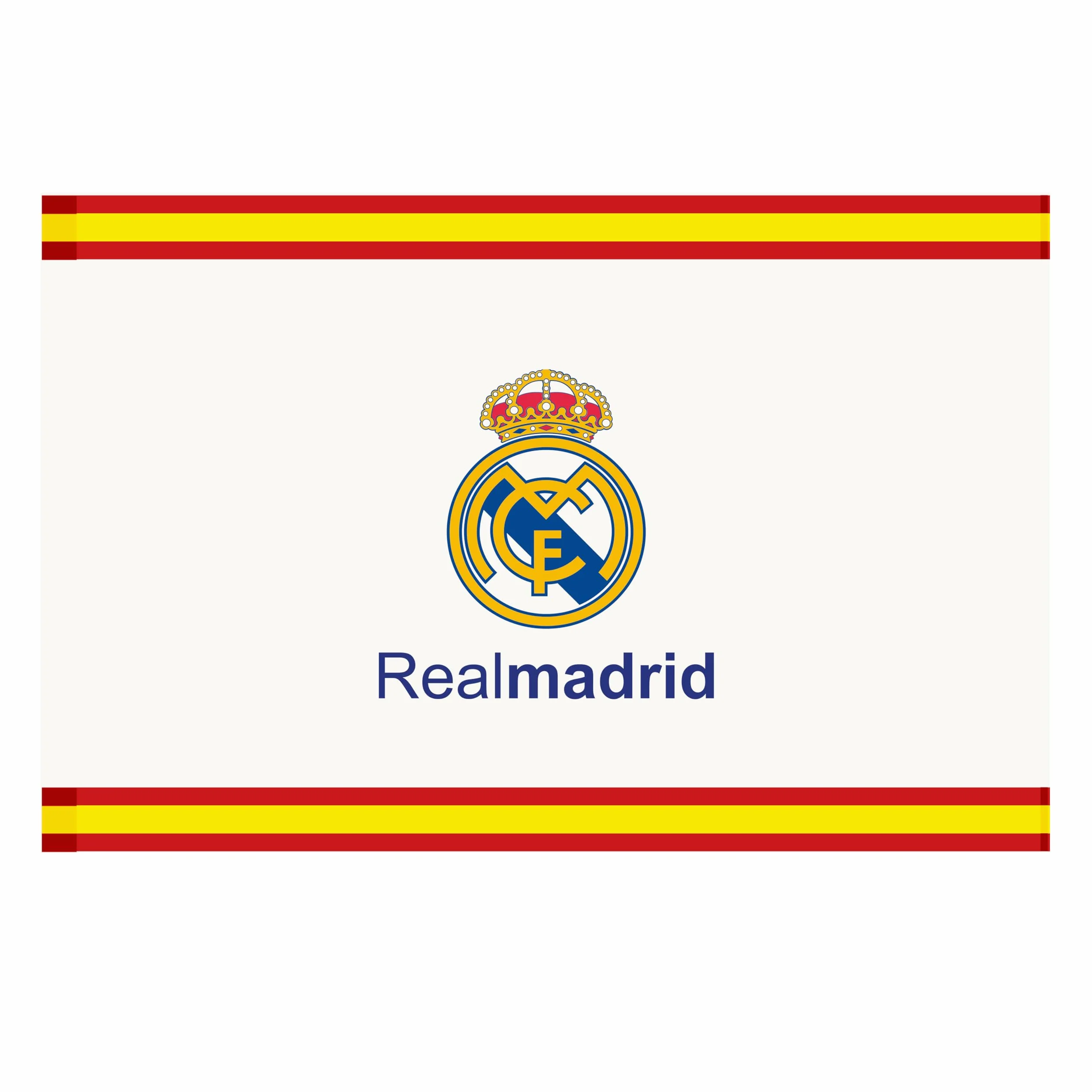 Drapeau officiel de l'équipe de football d'Espagne du R Madrid, idéal pour offrir en cadeau, pour les matchs et les célébrations