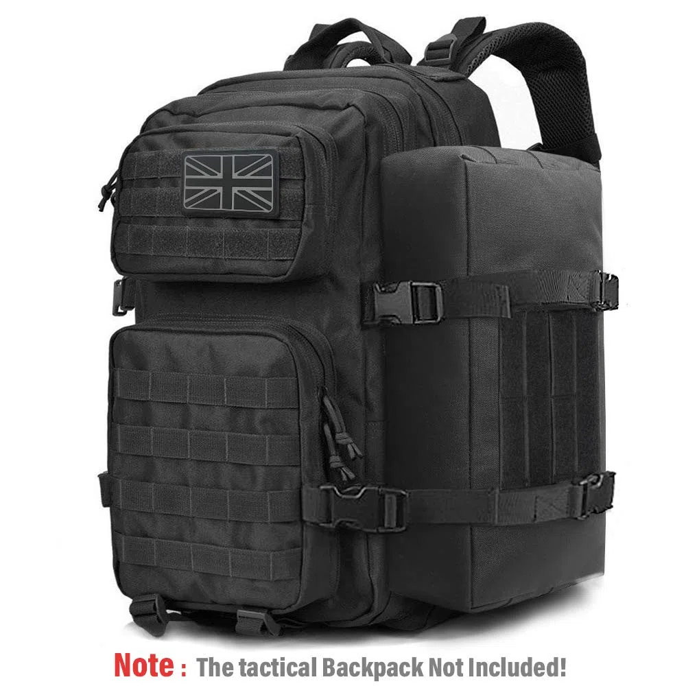 WYNEX Pochette Molle Tactique Pochette Supplémentaire de Sac à Dos Randonnée Poche Molle Latérale Verticale Pochette de Rangement Tactique Sac à Bandoulière Sacoche Militaire