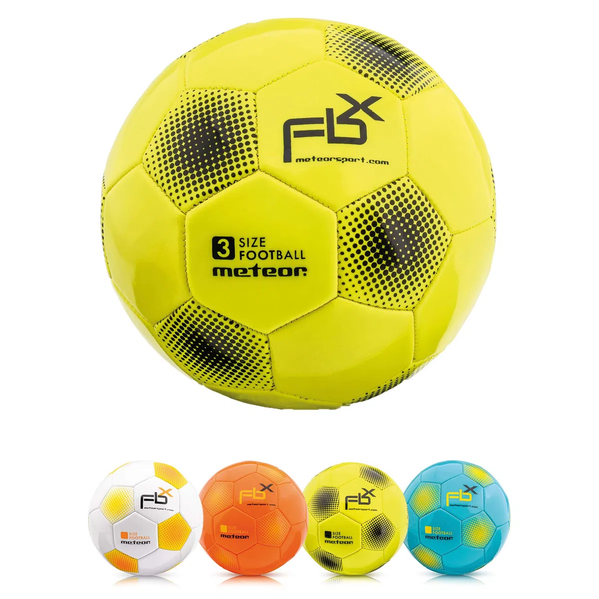 meteor Ballon de Football d’Entraînement FBX – Tailles 5/4 / 3/1 – Ballon de Foot Résistant pour Enfants, Adultes et Loisir Extérieur